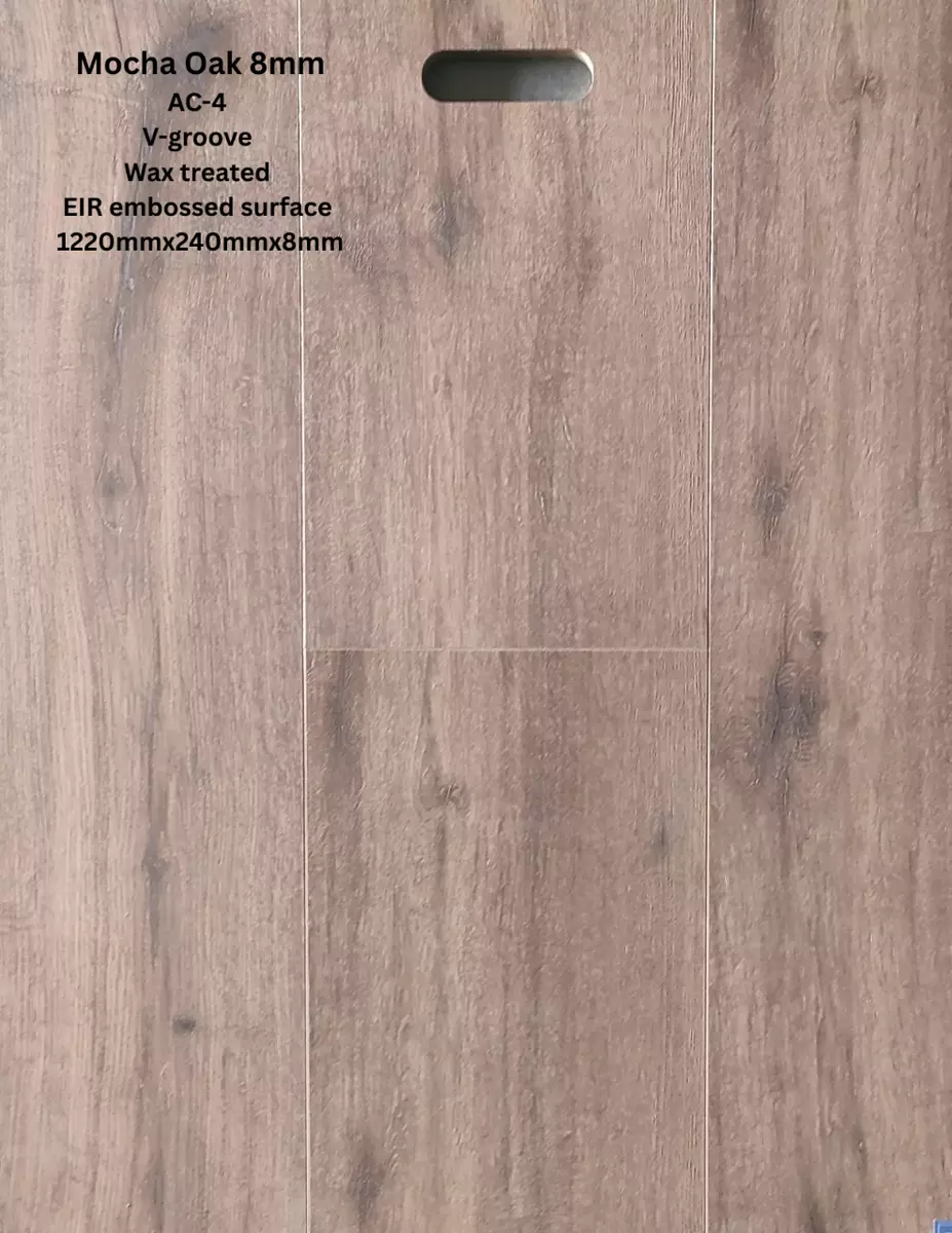 Mocha Oak laminate flooring sample